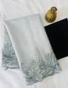 MG 340 Plain linen Cut work border Digital Printed Sarees Wholesale Market In Surat